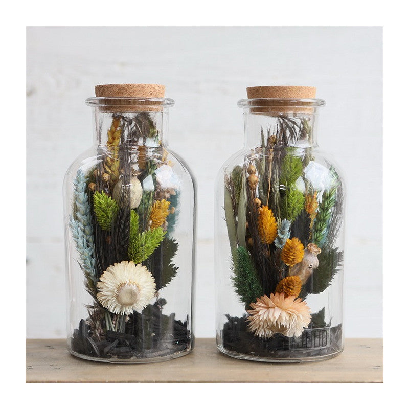 Bottiglia in vetro alta 20cm Ø 10cm (vassoio con 6 pezzi) [IFS-129198]