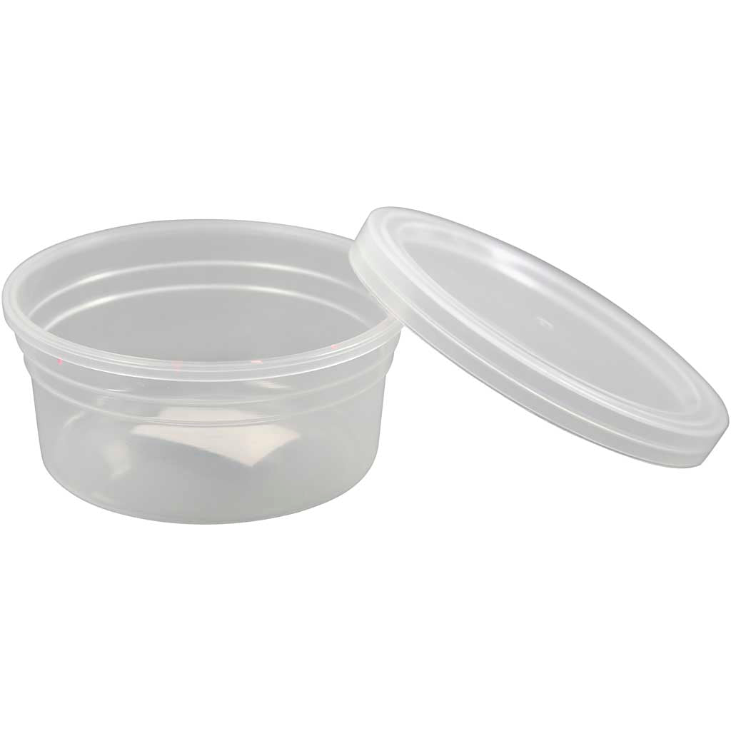 Vaschetta di plastica con coperchio, A: 38 mm, P: 84 mm, 20 pezzi, 125 ml [HOB13173]