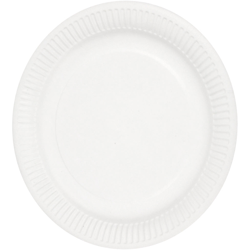 Piatti di carta, diam 23 cm, 100 pz/ 1 conf. [HOB-13206]