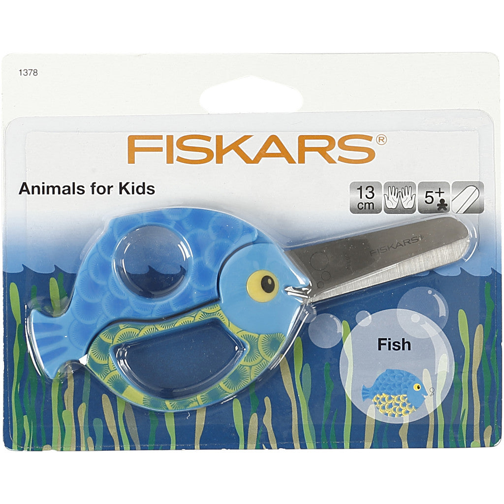 Fiskars Forbici Animali per Bambini, pesce, L: 13 cm, 1 pz [HOB-1378]