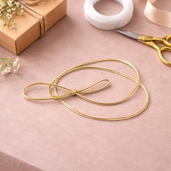 Nastro decorativo color oro metallizzato 35.5cm (50 pezzi) [14MG]
