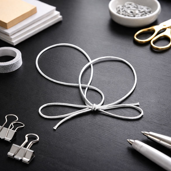 Nastro decorativo color argento metallizzato 35,5 cm (50 pezzi) [14MS]