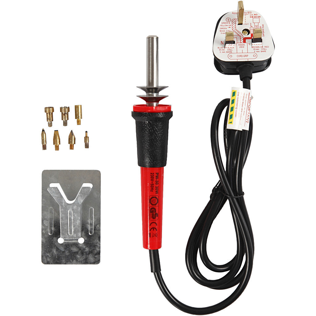 Kit Pirografo Creativo, misura 19x3 cm, UK, nero, rosso, 1 pz [HOB-15133]