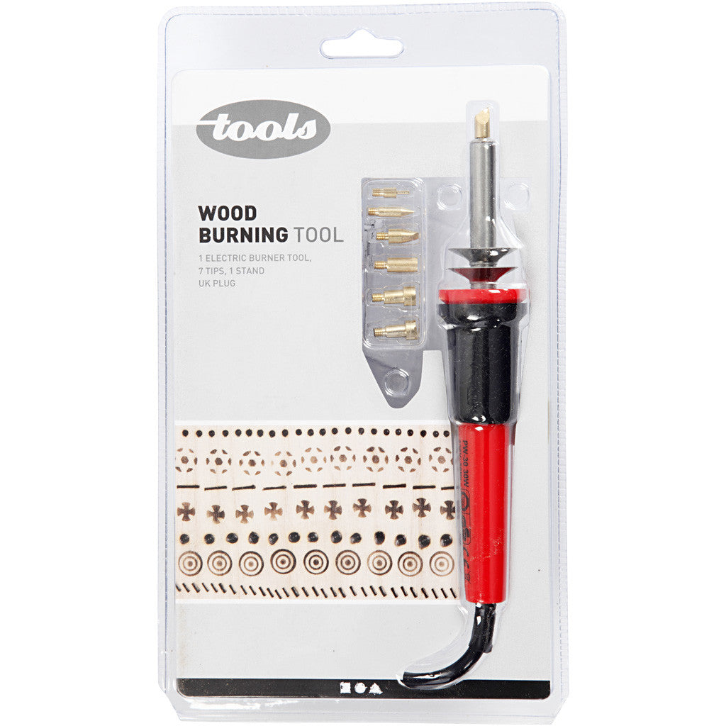 Kit Pirografo Creativo, misura 19x3 cm, UK, nero, rosso, 1 pz [HOB-15133]