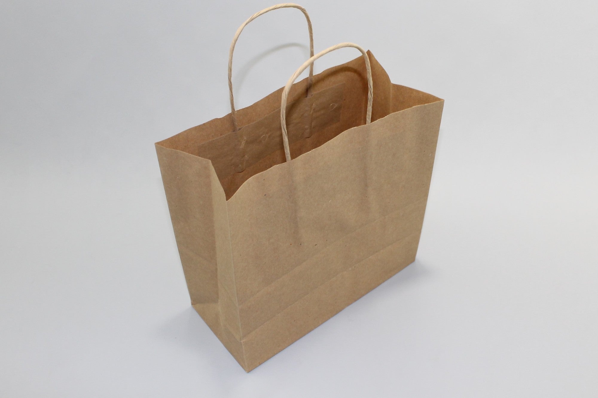 Shopper di carta marrone 45x17x48cm Kraft 100 grammi con manici cordino (50 pezzi) [PAMB4548]