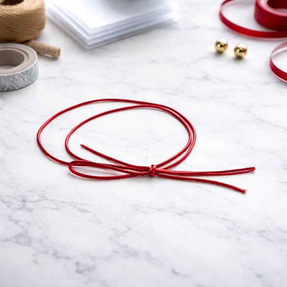 Nastro decorativo rosso metallizzato 40,5 cm (50 pezzi) [16MR]
