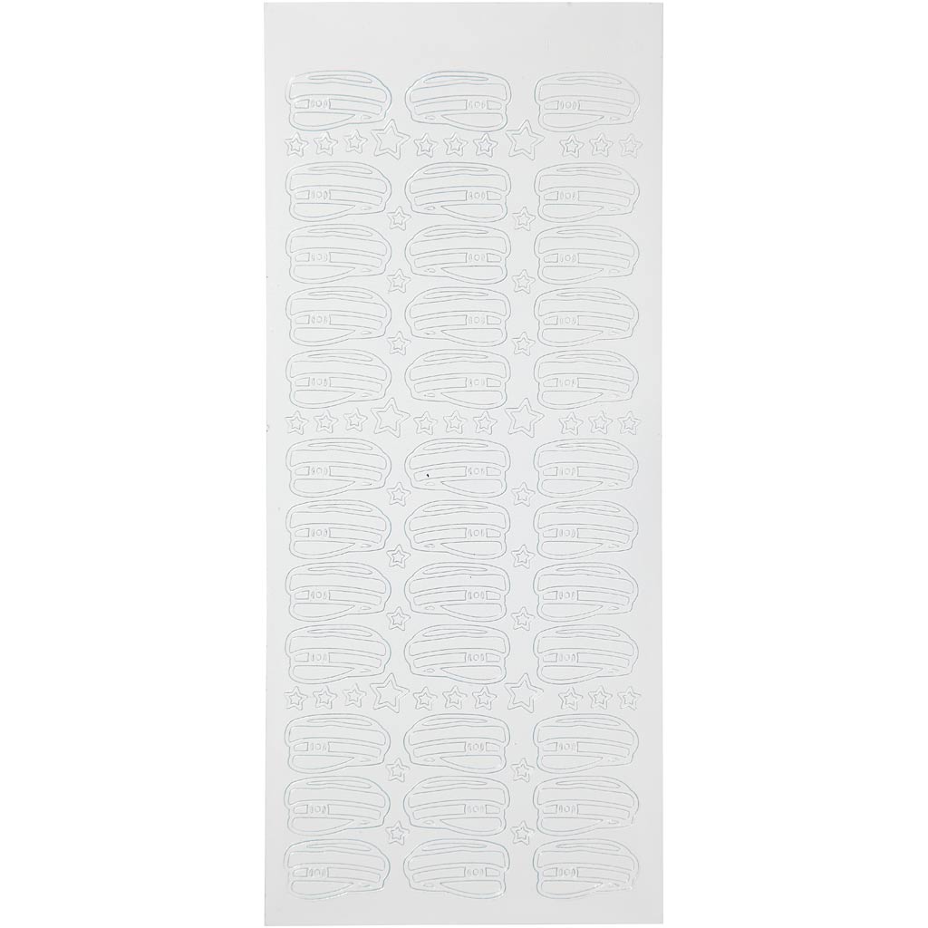 Stickers, student's cap, sheet 10x23 cm, white, 1 sheet