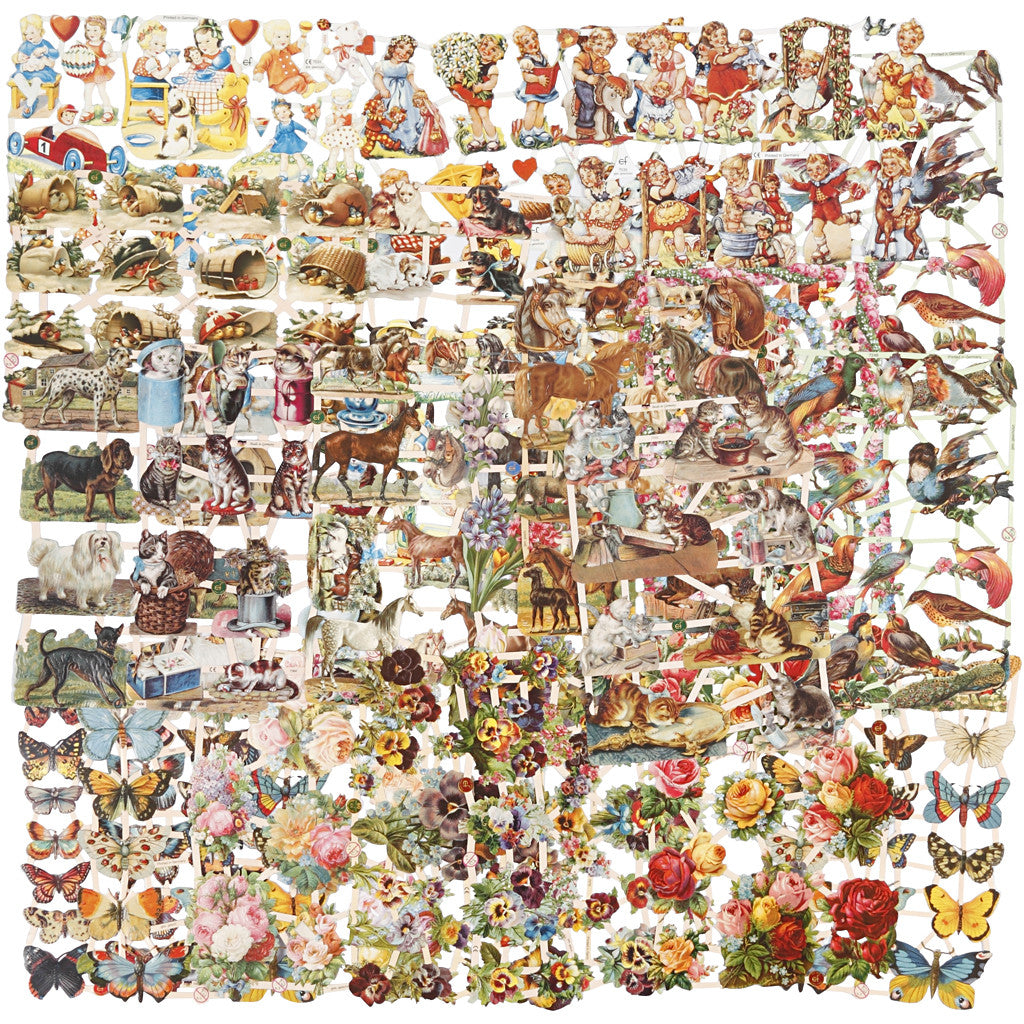 Figure fustellate vintage, Tutto l'anno, foglio 16,5x23,5 cm, 30 fgl./ 1 conf. [HOB-19369]