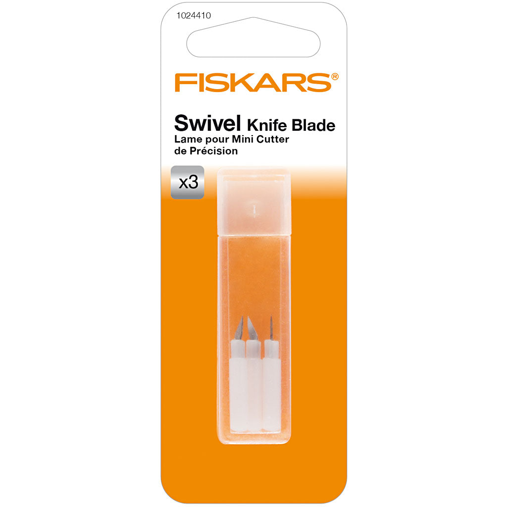 Fiskars Lame di ricambio per taglierino girevole Fiskars FingerTip Art Knife, L: 5 mm, L: 3 mm, 3 pz/ 1 conf. [HOB-1024410]