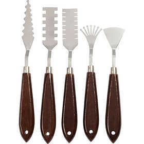 Set spatole sagomate, L: 17-21 cm, L: 2-3 cm, 5 pz/ 1 conf. [HOB-10313]