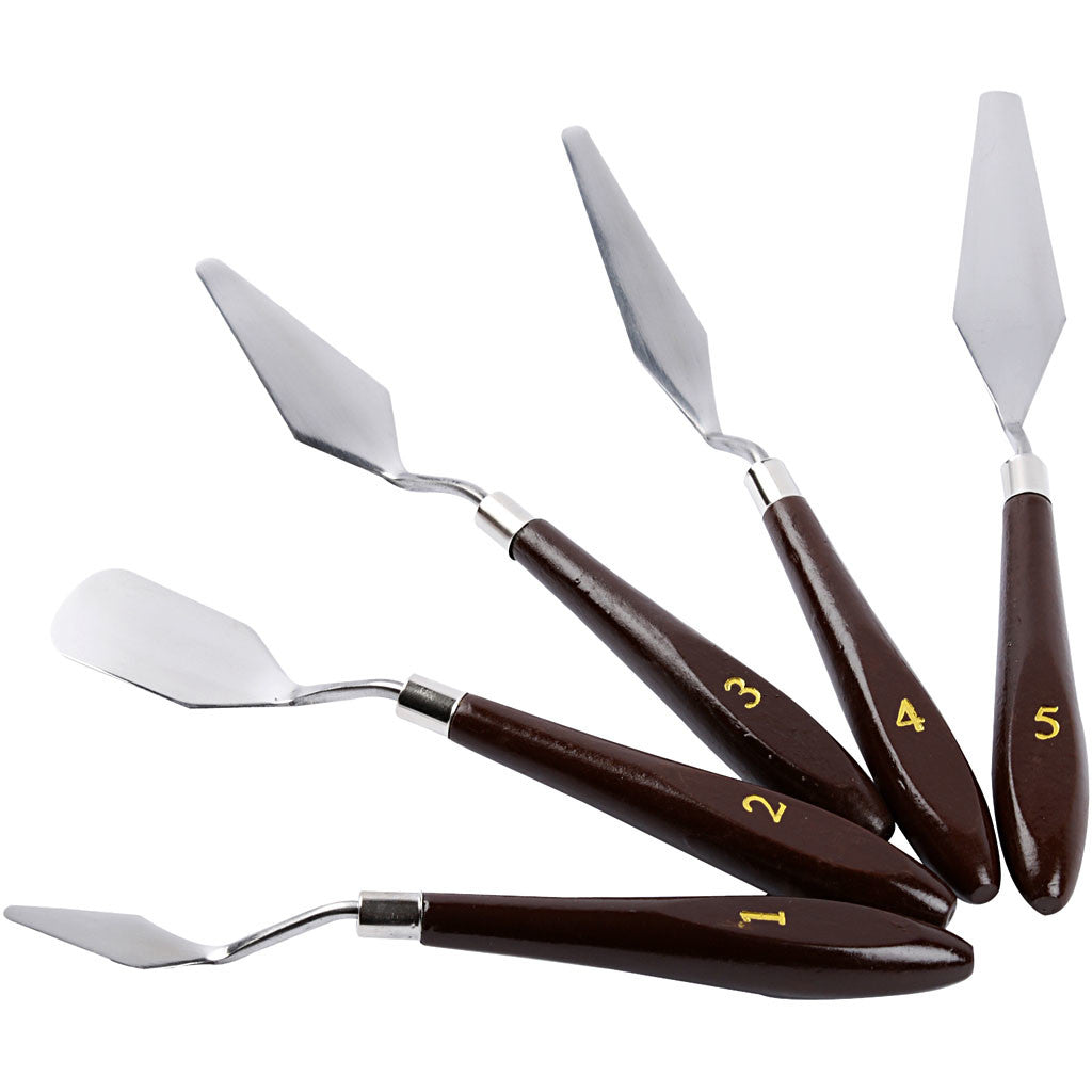 Set spatole, L: 17-23 cm, L: 1,5-2,5 cm, 5 pz/ 1 conf. [HOB-10314]