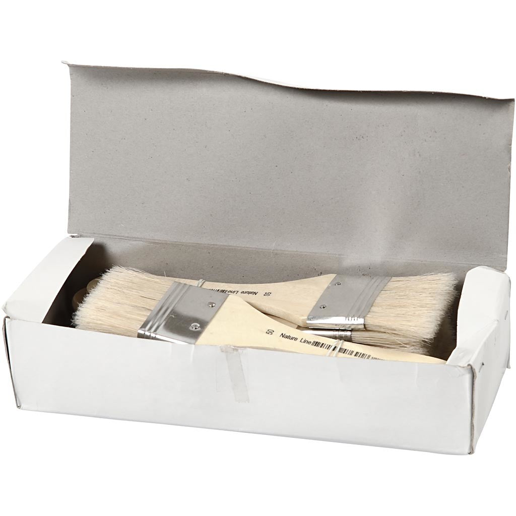 Pennelli per vernice, L: 18,5 cm, L: 50 mm, piatto, 12 pz/ 1 conf. [HOB-10436]