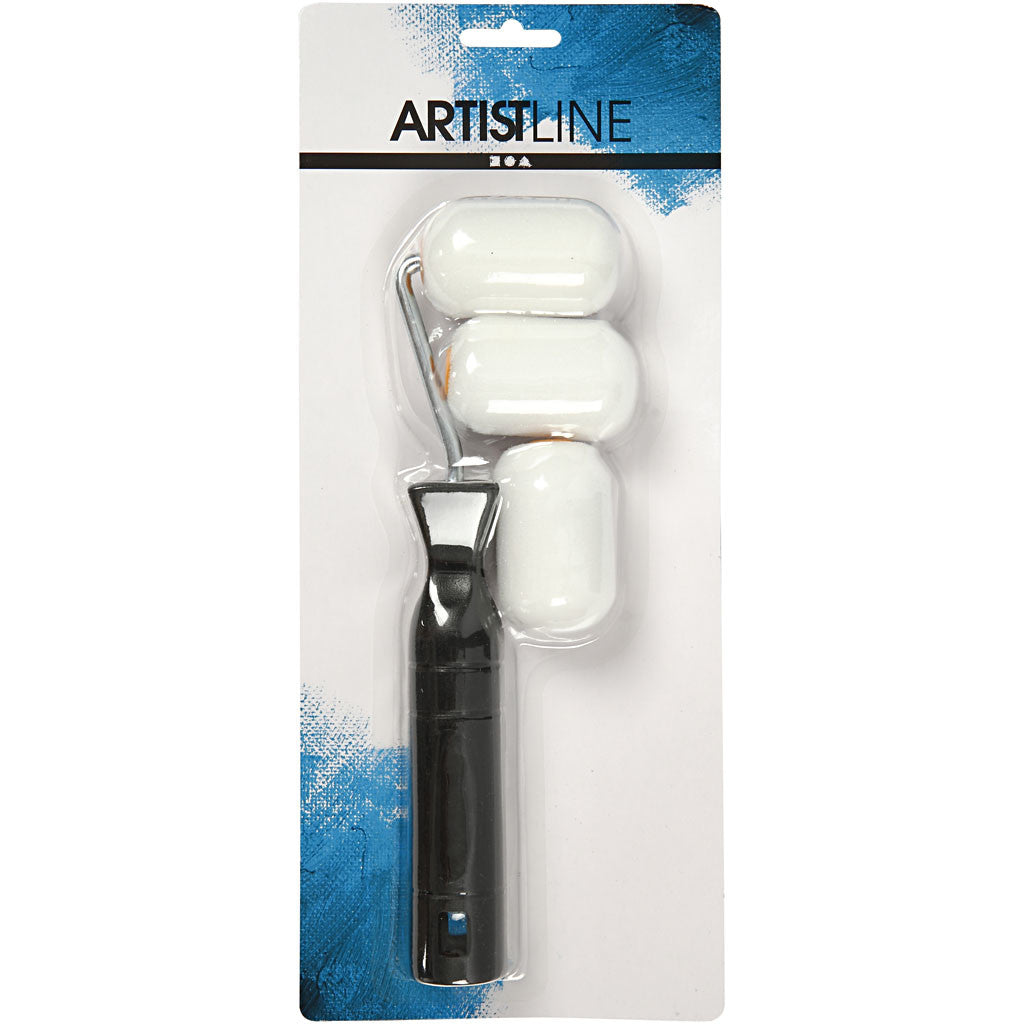 Rullo per pittura con manico, L: 6 cm, 1 set [HOB-10474]