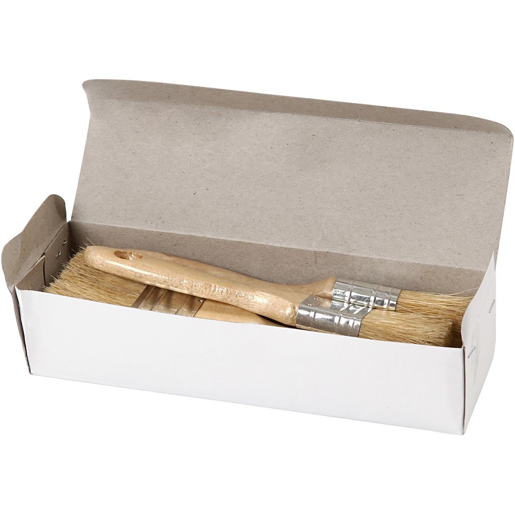Pennelli per vernice, L: 19,5-21 cm, L: 25-63 mm, piatto, 4 pz/ 1 conf. [HOB-10544]