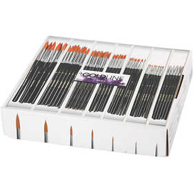 Pennelli Gold Line, dim. 1+2+4+8+12+18+22, L: 17-21 cm, L: 1-7 mm, rotondo, 7x12 pz/ 1 conf. [HOB-10748]