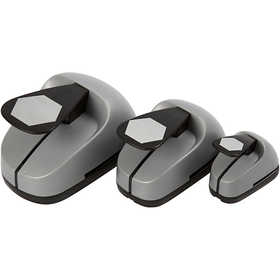 Set perforatori creativi, esagono, misura 25+49+75 mm, 3 pz/ 1 conf. [HOB-11271]