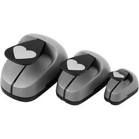 Set perforatori creativi, cuore, misura 25+49+75 mm, 3 pz/ 1 conf. [HOB-112930]
