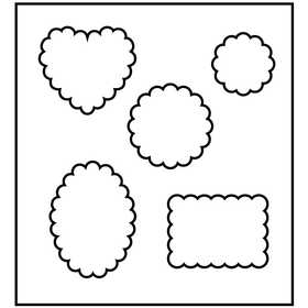 Fustella in acciaio, forme con lati a curve, misura 14x15,25 cm, spess. 15 mm, 1 pz [HOB-117495]