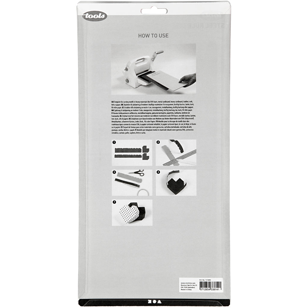 Fustella in acciaio, scatola cuore, misura 15,2x30,37 cm, spess. 15 mm, 1 pz [HOB-117499]