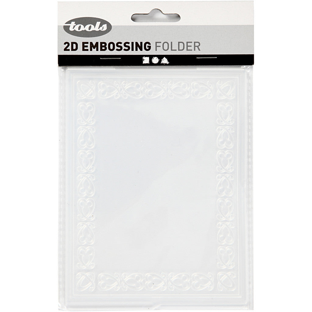 Mascherina per embossing, cornice, misura 11x14 cm, spess. 2 mm, 1 pz [HOB-11766]