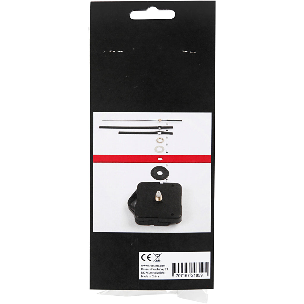 Parti e movimenti dell'orologio, spessore piastra massimo 3 mm, nero, 1 set [HOB-131240]