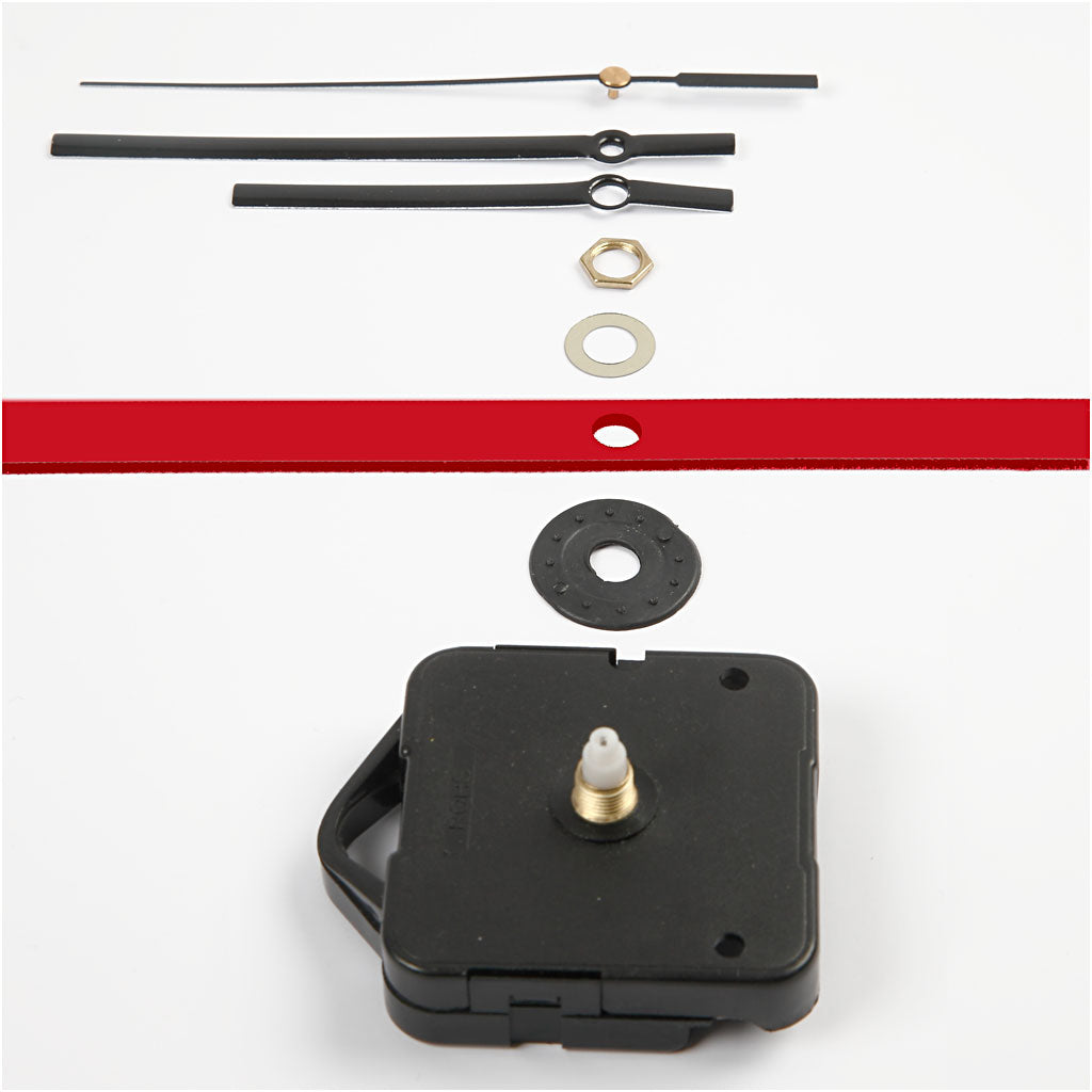 Parti e movimenti dell'orologio, spessore piastra massimo 3 mm, nero, 1 set [HOB-131240]