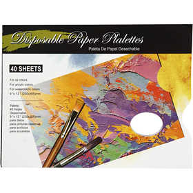 Tavolozze strappabili, L: 31 cm, L: 23 cm, bianco, 1 pz [HOB-13137]