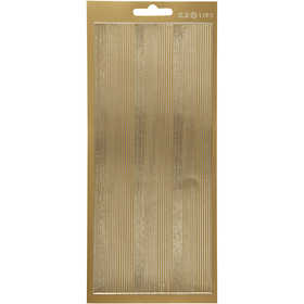 Stickers, bordi, foglio 10x23 cm, oro, 1 fgl. [HOB-170047]