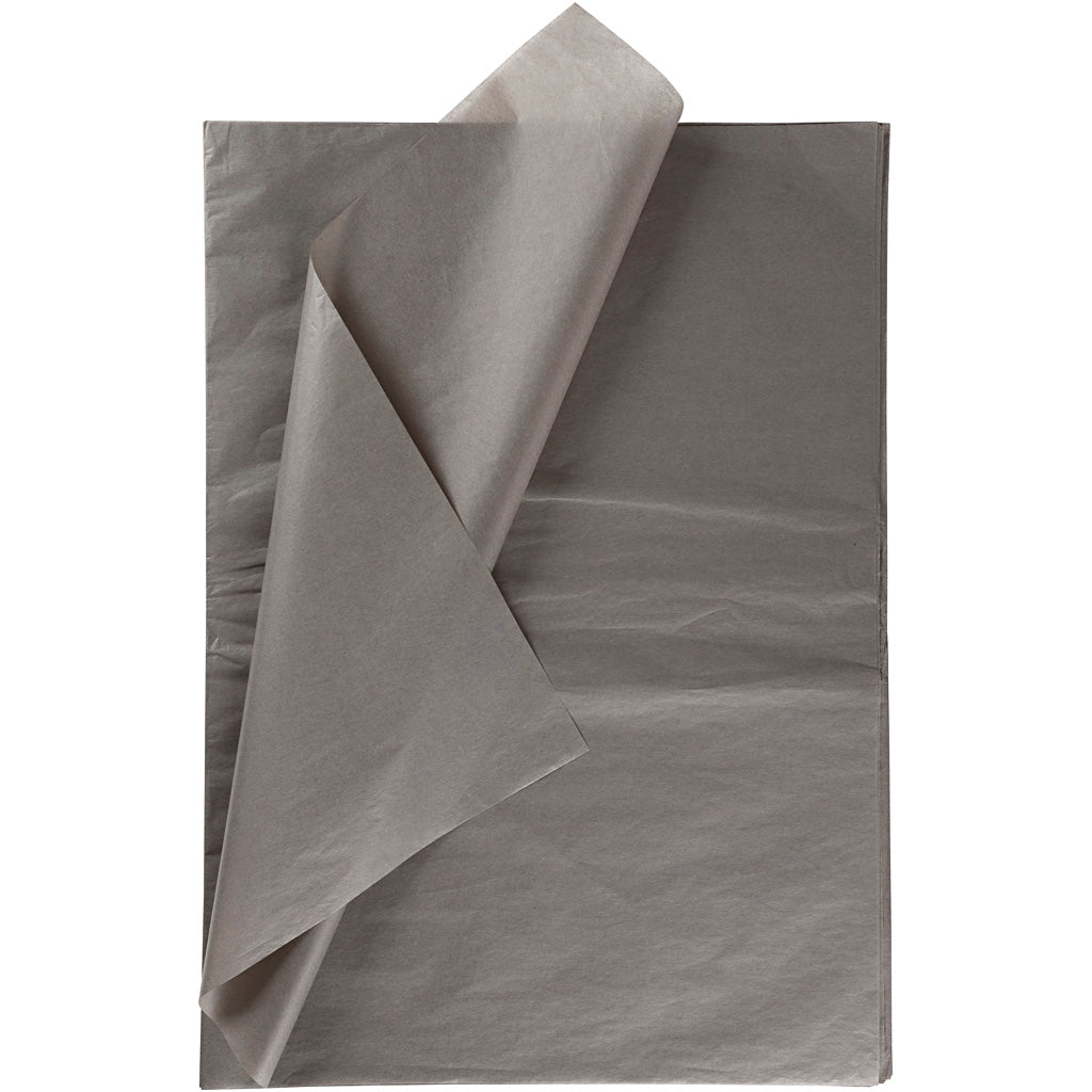 Tissue Paper, sheet 50x70 cm, 14 g, dark grey, 10 sheet