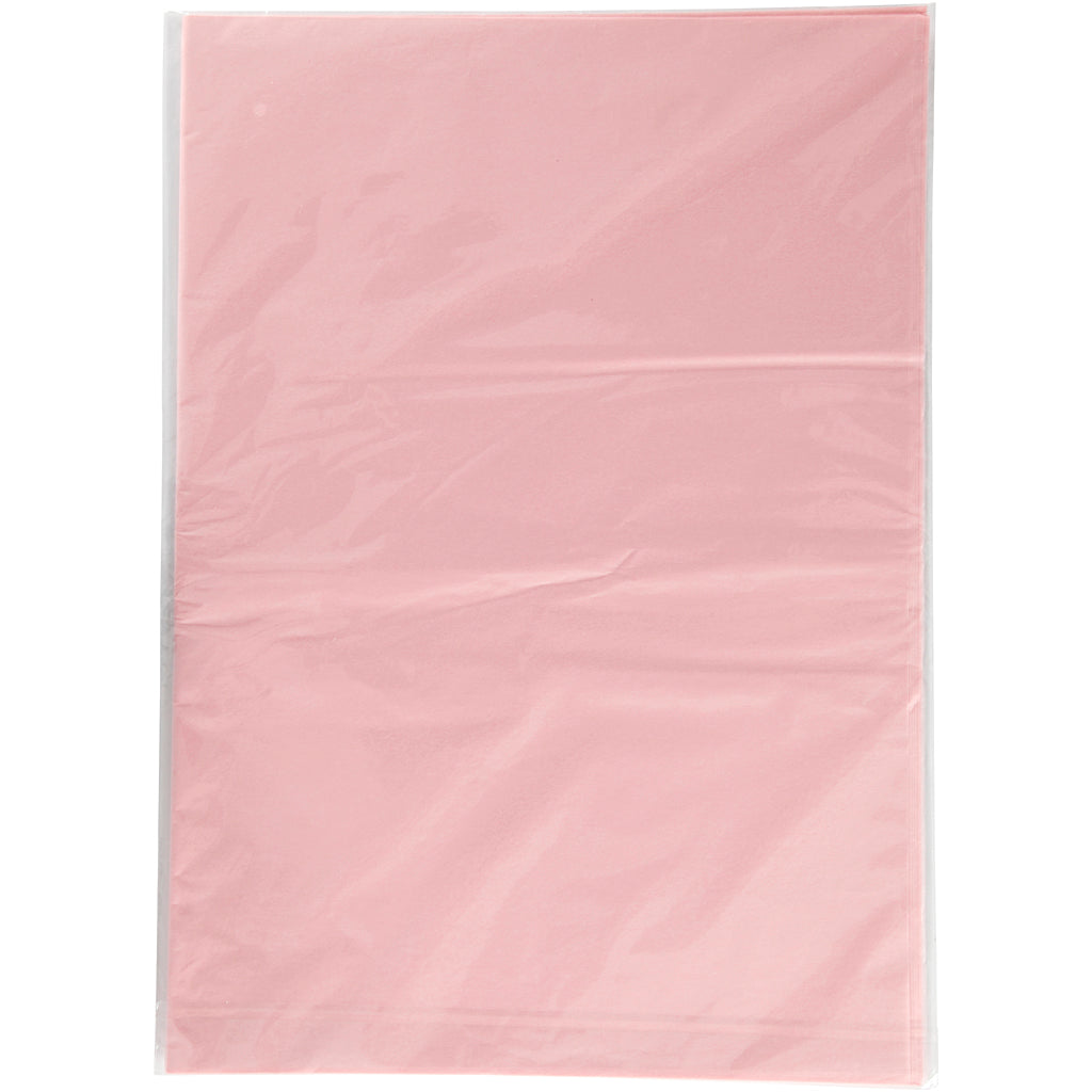 Carta velina, foglio 50x70 cm, 14 g, rosa chiaro, 25 fogli [HOB20088]