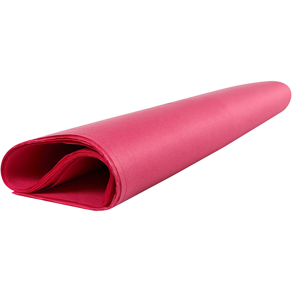 Carta velina, rosa, 50x70 cm, 14 g, 25 fogli/ 1 confezione [HOB20813]