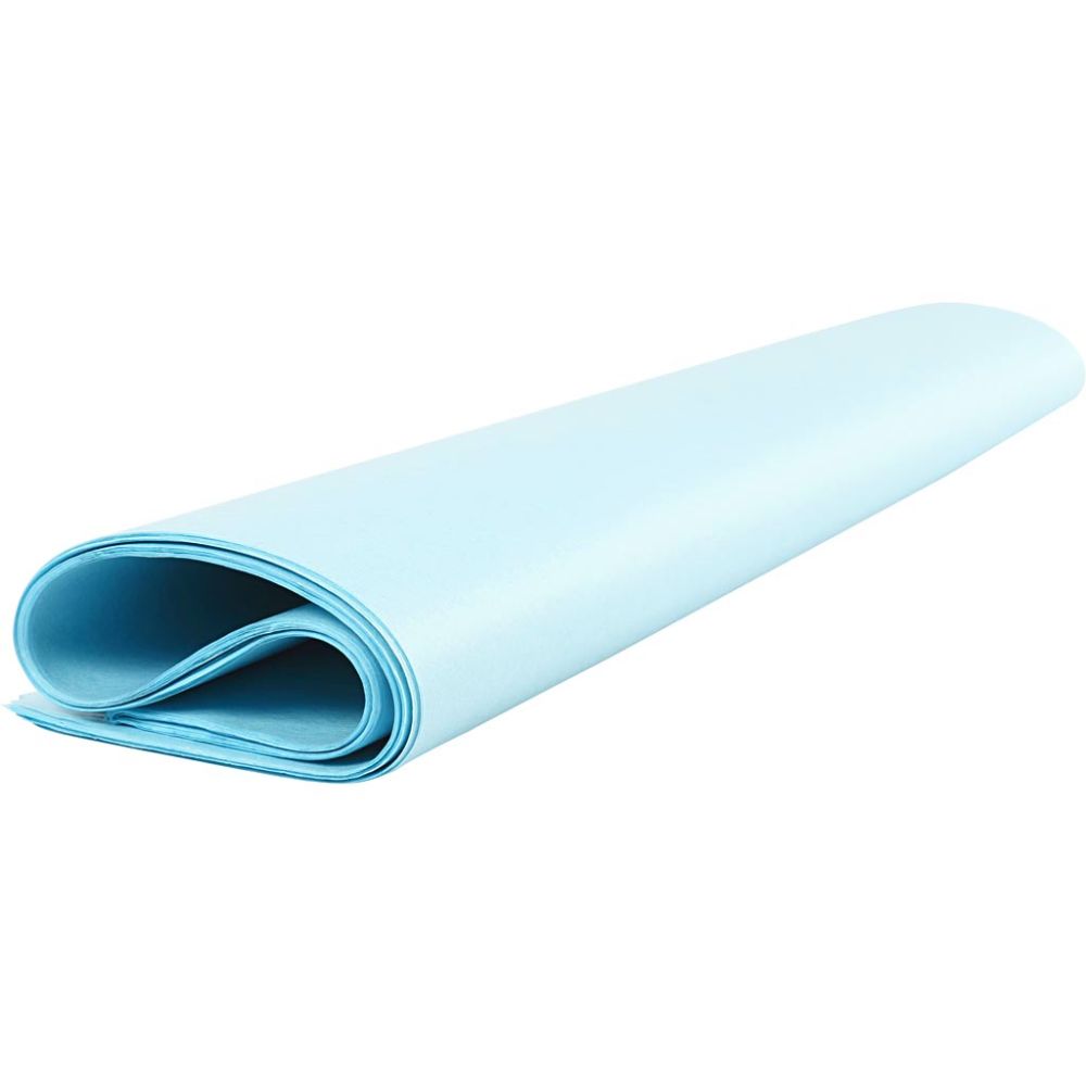Carta velina, azzurro, 50x70 cm, 14 g, 25 fogli/ 1 confezione [HOB20814]