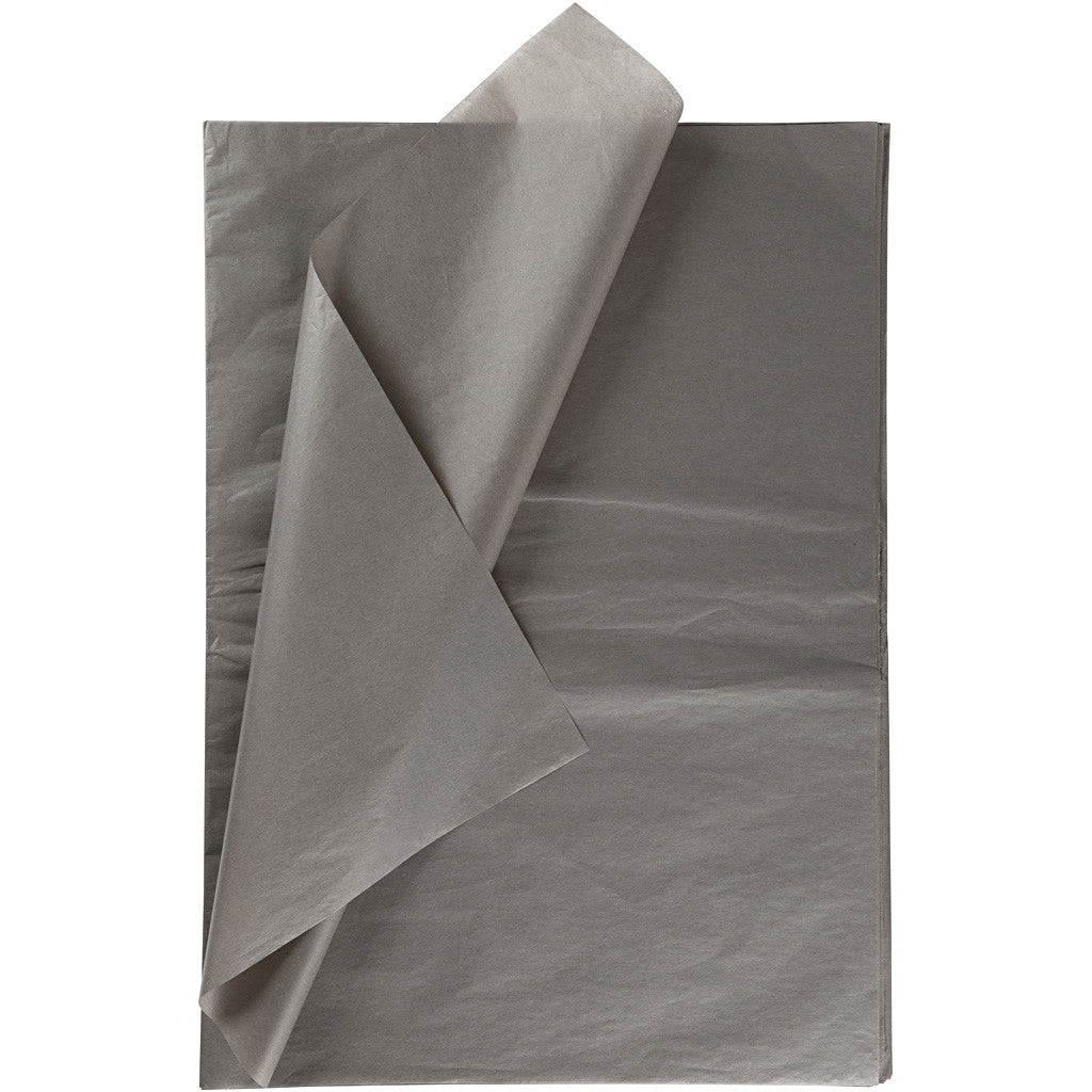 Tissue Paper, sheet 50x70 cm,  14 g, grey, 25sheets
