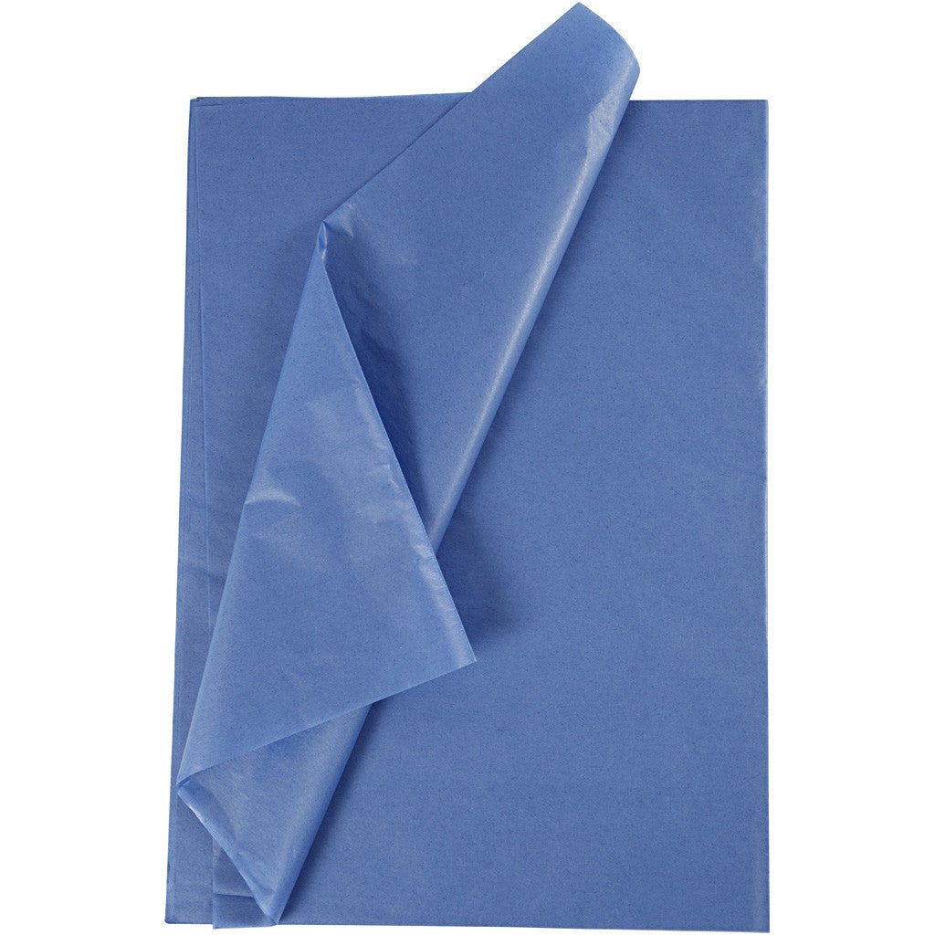 Tissue Paper, sheet 50x70 cm,  14 g, blue, 25sheets