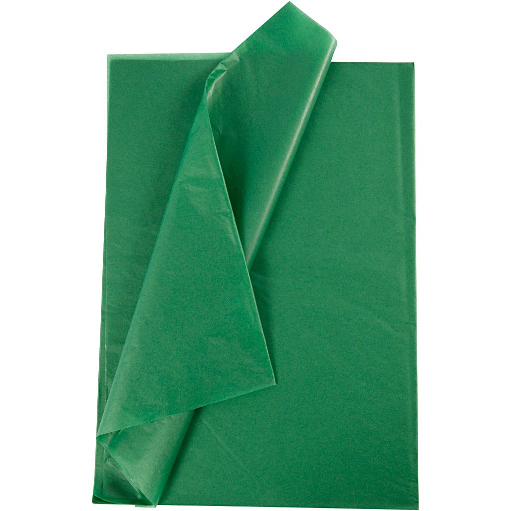 Tissue Paper, sheet 50x70 cm, 17 g, green, 25 sheet