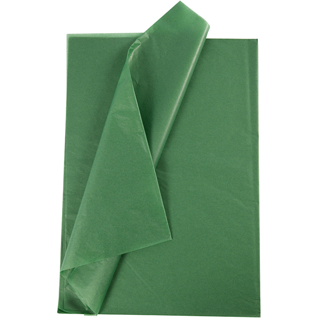 Tissue Paper, sheet 50x70 cm,  14 g, green, 25sheets