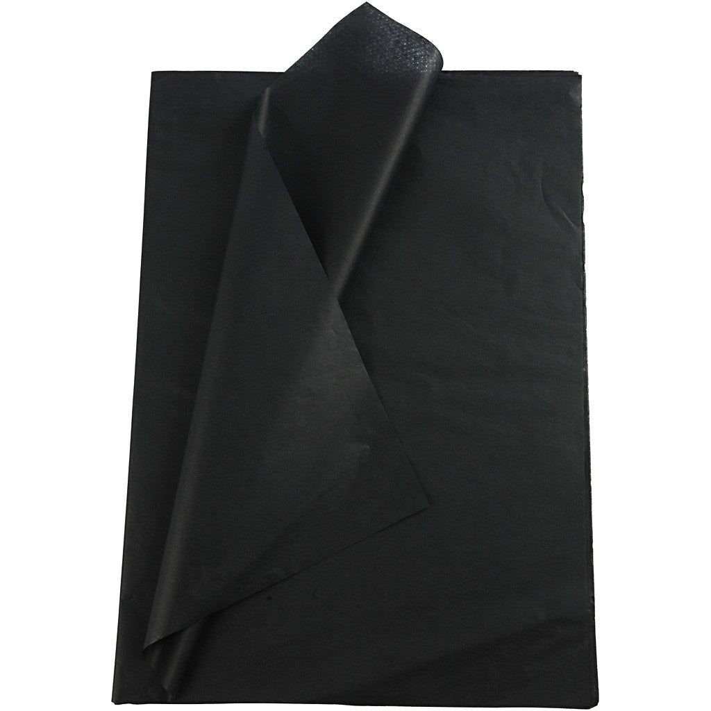 Tissue Paper, sheet 50x70 cm,  14 g, black, 25sheets
