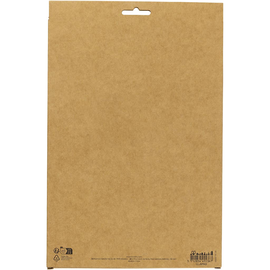 Carta Crespa, foglio 25x60 cm, Proporzione: 180%, 105 g, colori pastello, 8 fgl./ 1 conf. [HOB-209001]