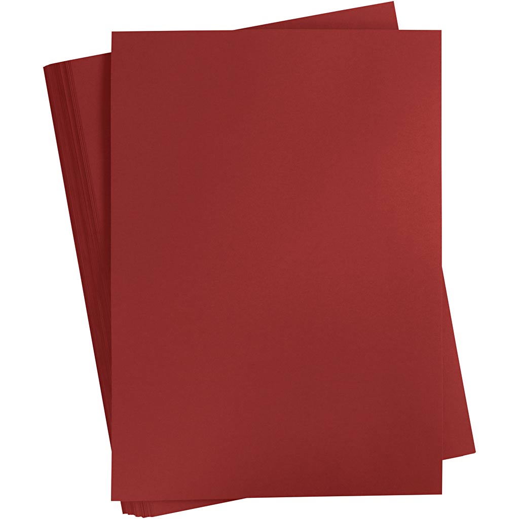 Card, A2, sheet 420x594 mm, 180 g, dark red, 100 sheet
