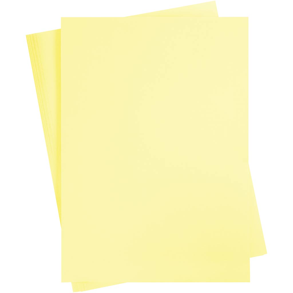 Card, A2, 420x594 mm, 180 g, light yellow, 10sheet