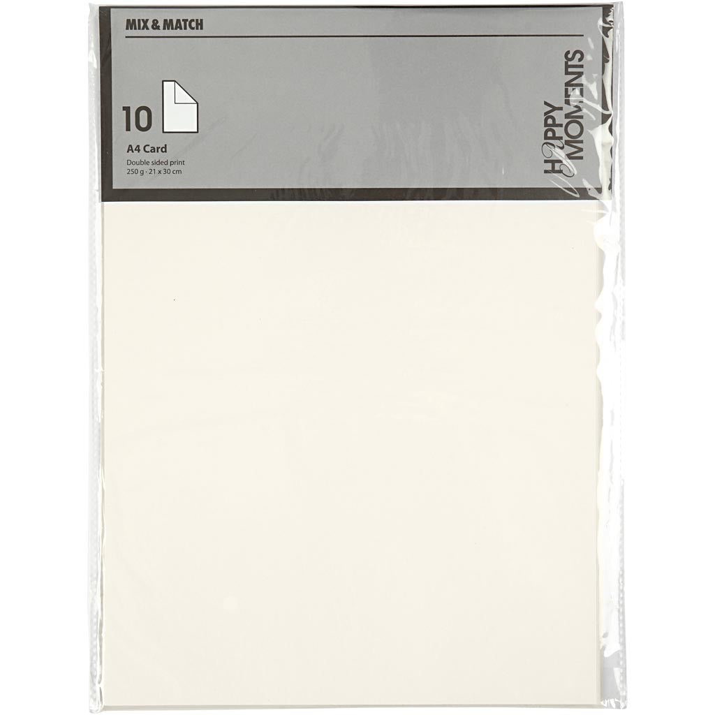 Card, off-white, A4 210x297 mm,  250 g, 10sheets [HOB-219021]