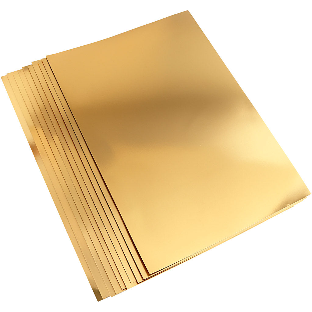 Metallic Foil Card, A2 420x600 mm,  280 g, gold, 10sheets [HOB220840]
