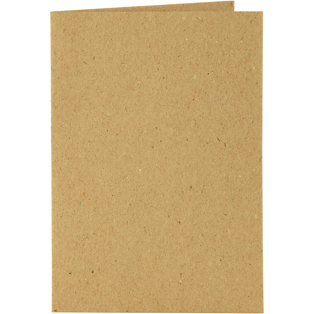 Biglietti e buste, dim. cartoncino 10,5x15 cm, dim. busta 11,5x16,5 cm, 110+230 g, natural, 6 set/ 1 conf. [HOB-23021]
