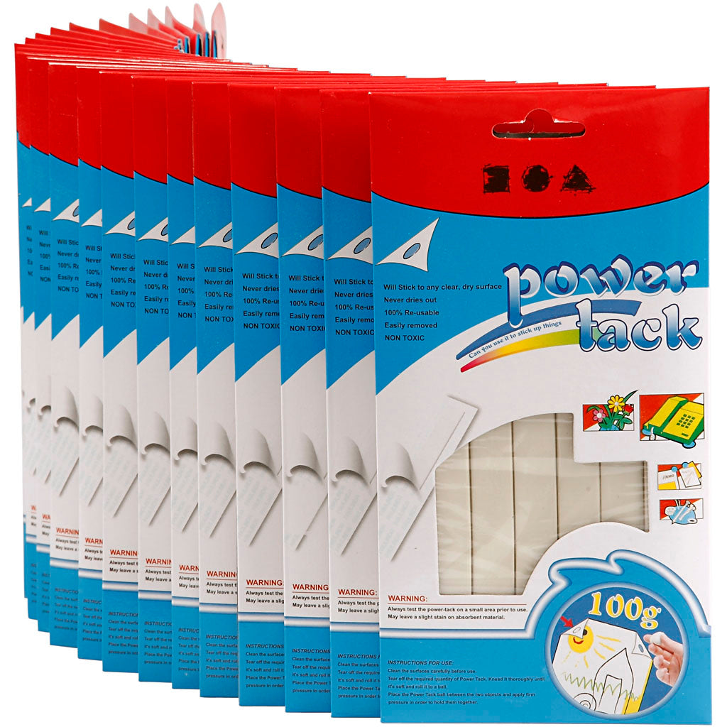 Power Tack Reusable Adhesive Putty, 24x100 g