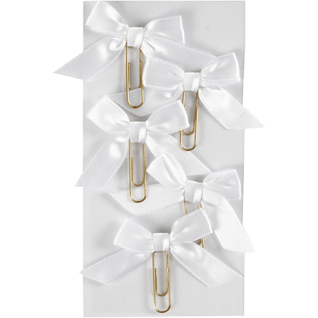 Metal Paperclips, size 40x70 mm, white, 5 pc