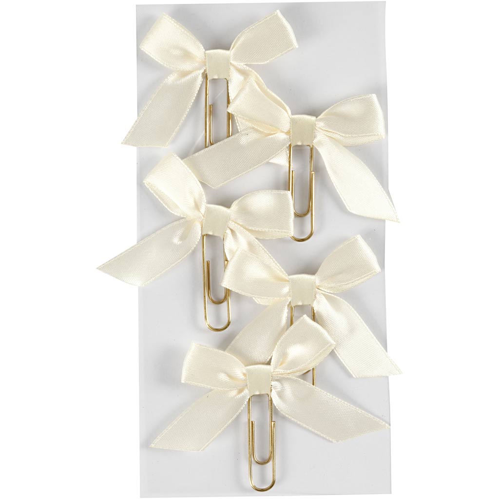 Metal Paperclips, size 40x70 mm, off-white, 5 pc