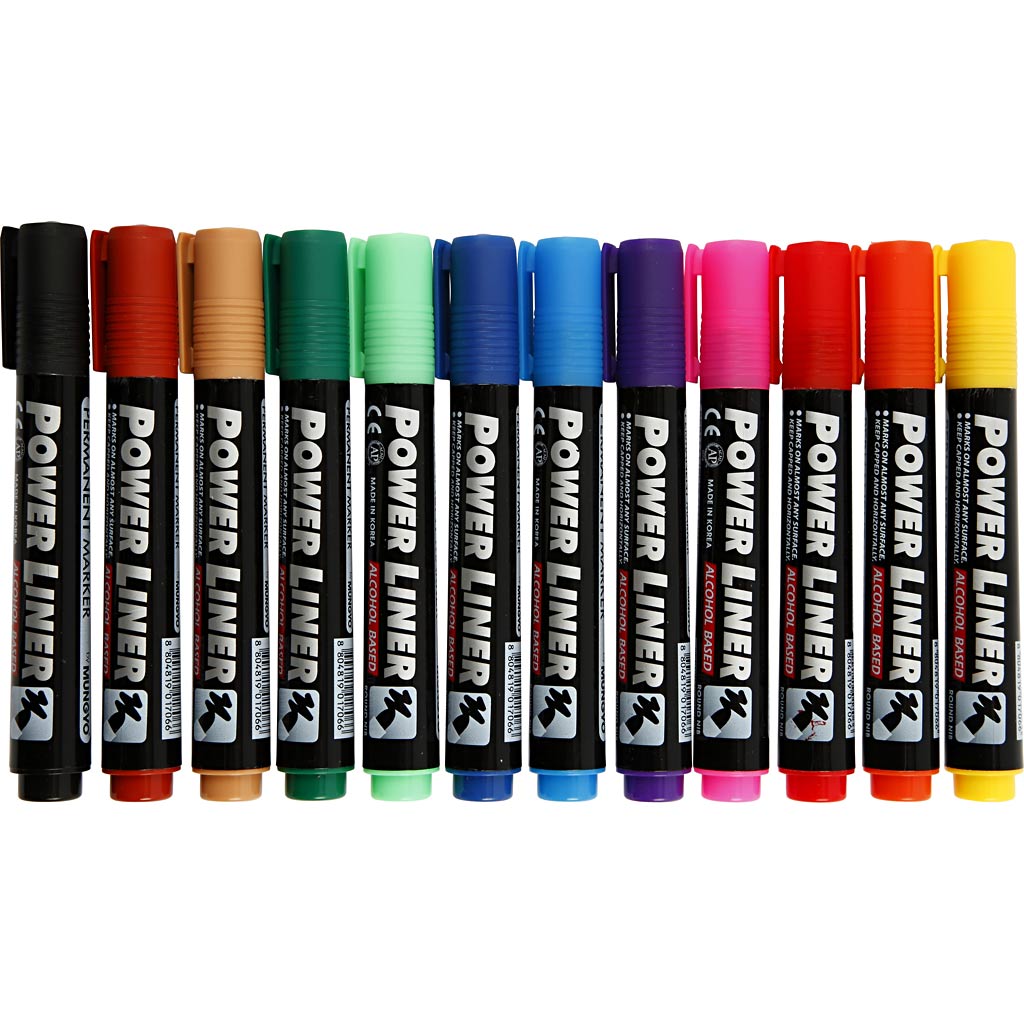 Power Liner, line 1,5-3 mm, assorted colours, 12 pc