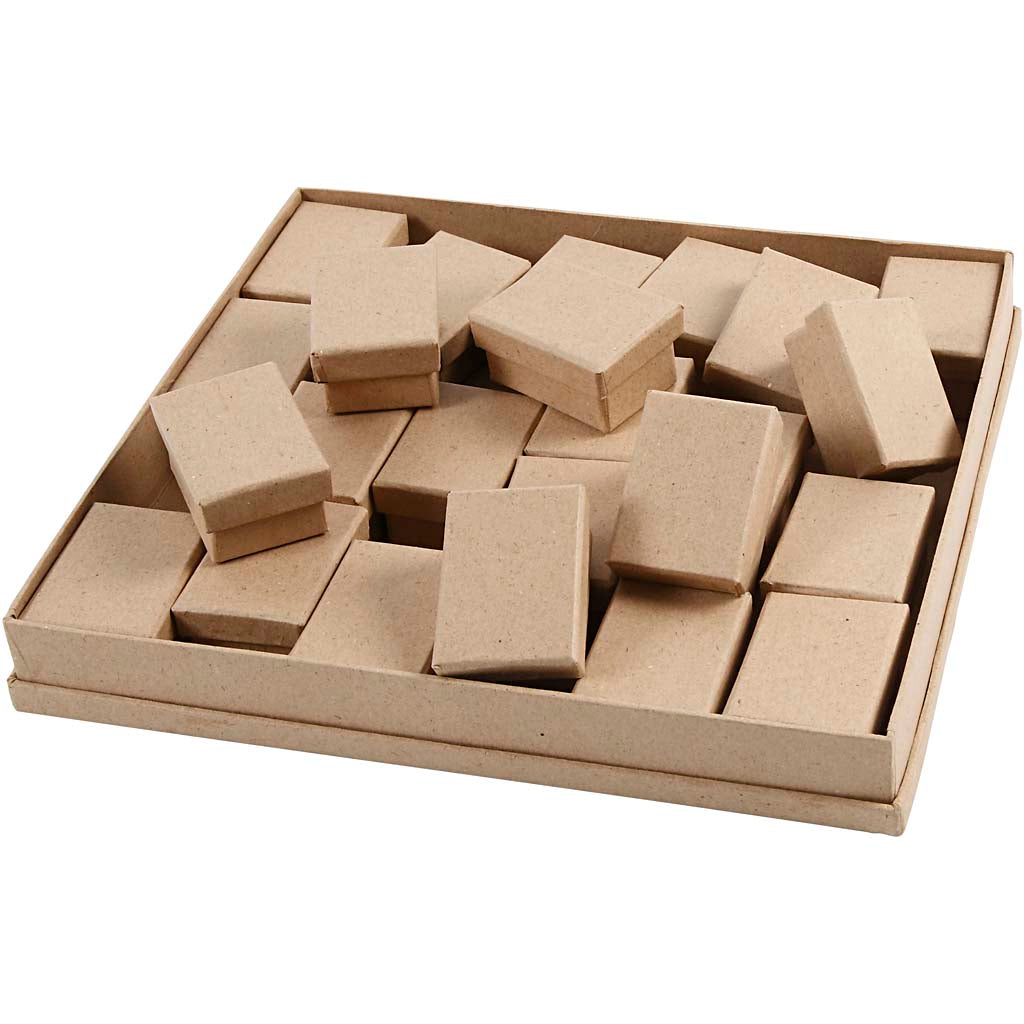 Boxes, H: 3,5 cm, size 5x7 cm, 24 pc