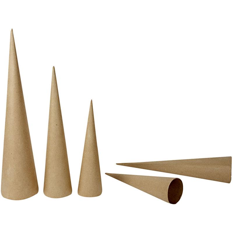 Coni Alti, H: 30-40-50 cm, diam 8-9-11,5 cm, 3 pz/ 1 conf. [HOB-265040]