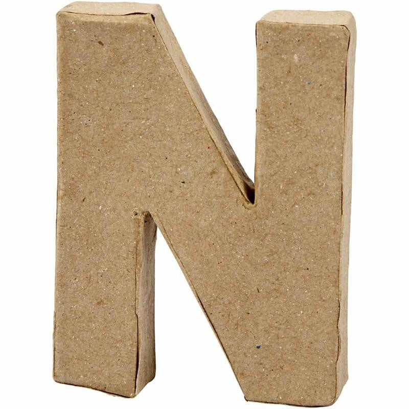 Lettera, N, H: 10 cm, L: 7,8 cm, spess. 2 cm, 1 pz [HOB-26652]